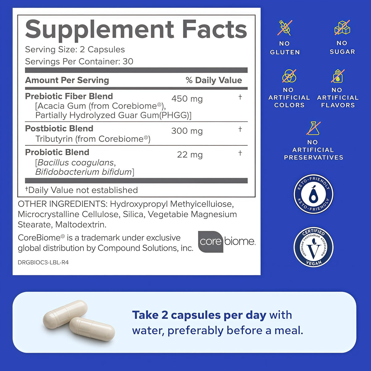 Gundry MD Bio Complete 3, 3-in-1 Probiotics, Pre & Postbiotics, 30 Servings