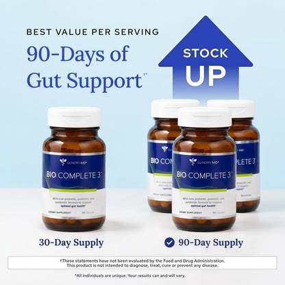 Gundry MD Bio Complete 3, 3-in-1 Probiotics, Pre & Postbiotics, 30 Servings